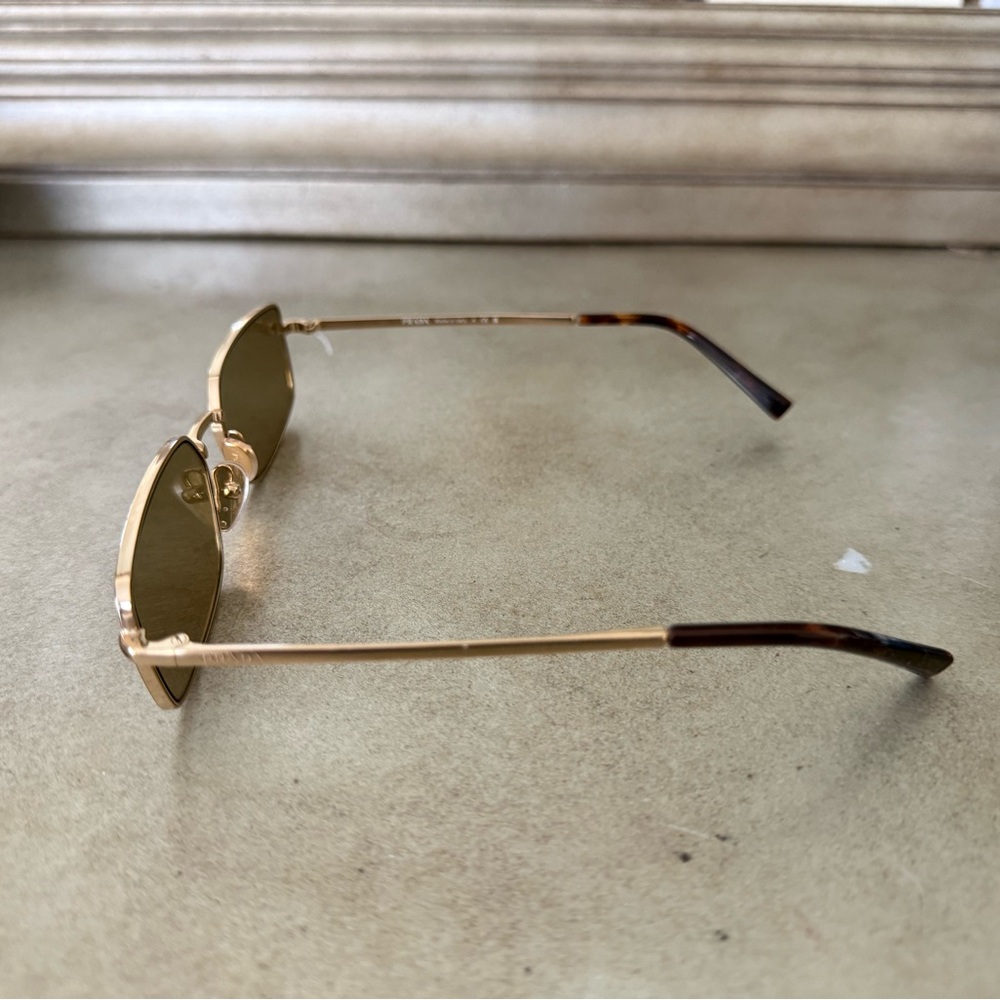 Prada Gold Frame Sunglasses with Brown Lenses - Picture 6 of 10